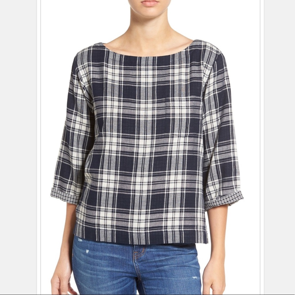 Madewell Bedford Plaid Boxy Tee